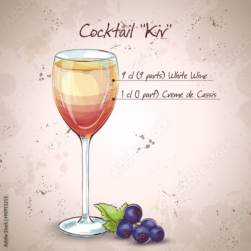 Kir alcohol cocktail