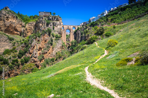 Bridge of Ronda, one of the most famous white villages of Malaga