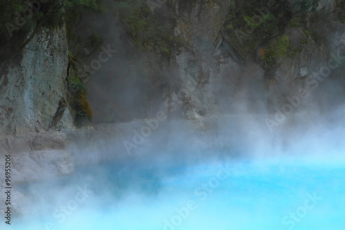 Beautiful blue geothermal lake © georgeburba