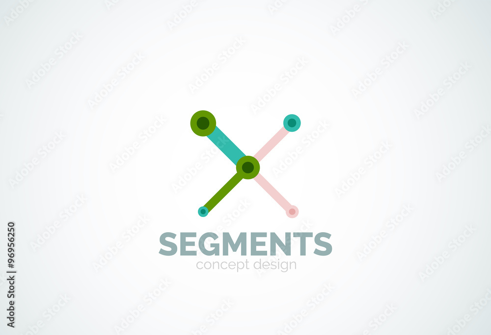 Vector outline minimal abstract geometric logo Vector outline minimal abstract geometric logo