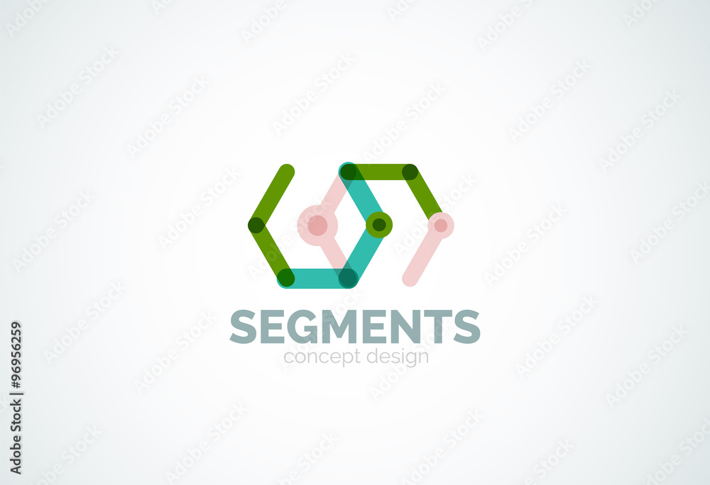 Vector outline minimal abstract geometric logo Vector outline minimal abstract geometric logo