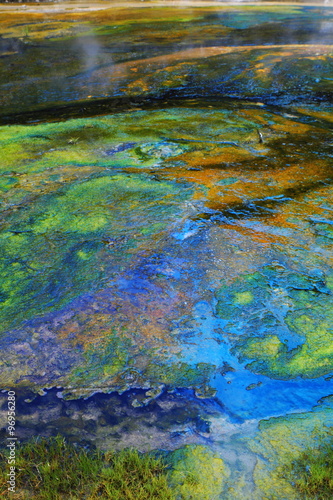 Colorful hot spring deposits