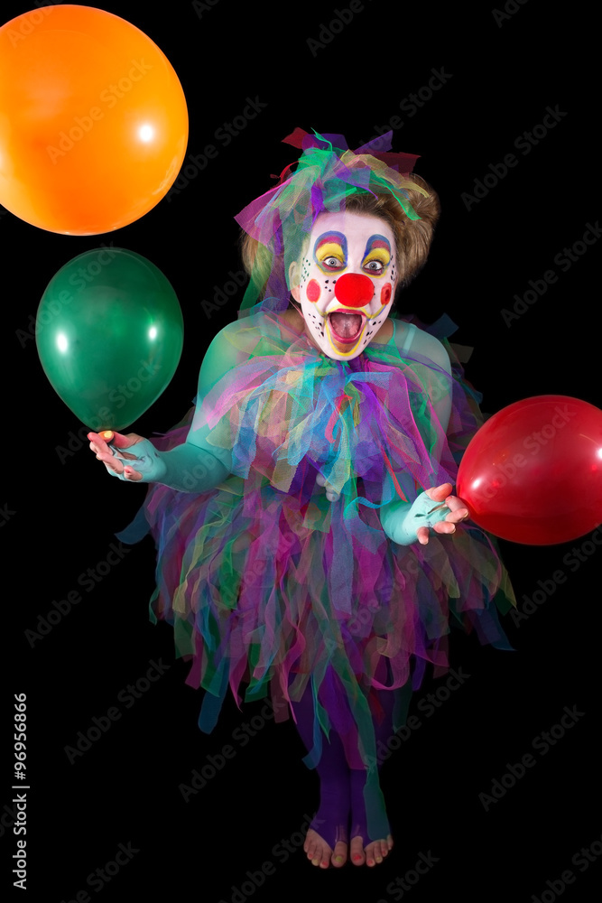 Clown mit Luftballons Stock-Foto | Adobe Stock