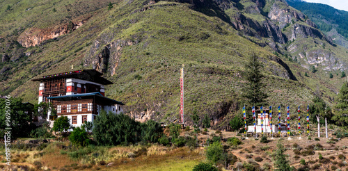 Tamchoe Monastery, Paro province Bhutan Sep 2015. photo