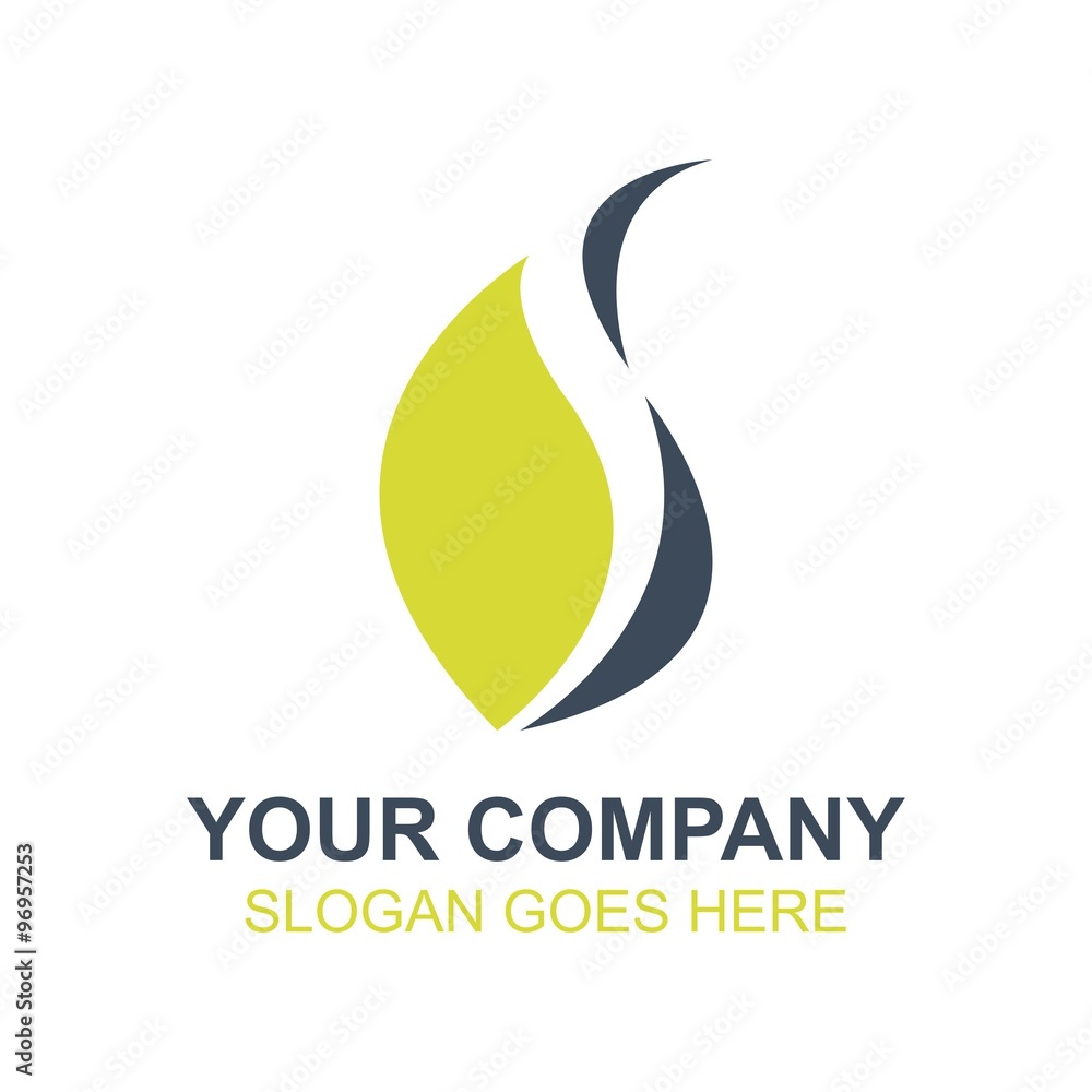 Organic Plant Green Leaf Icon Vector Logo Organic Plant Green Leaf Icon Vector Logo