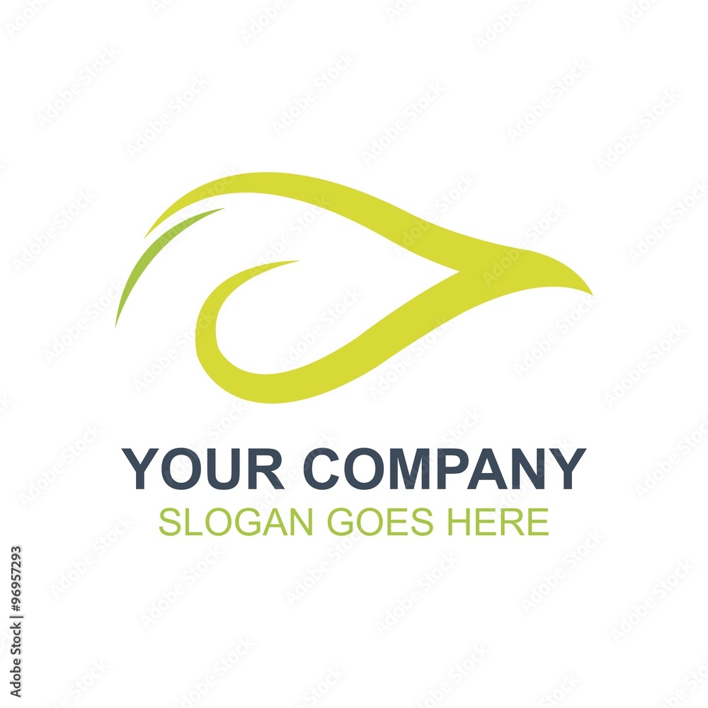 Fototapeta premium Organic Plant Green Leaf Icon Vector Logo