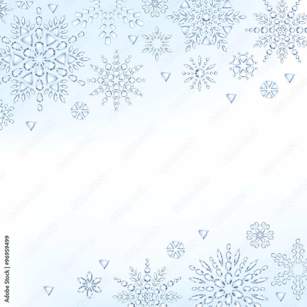 Light christmas new year winter snowflakes background. Light christmas new year winter snowflakes background.
