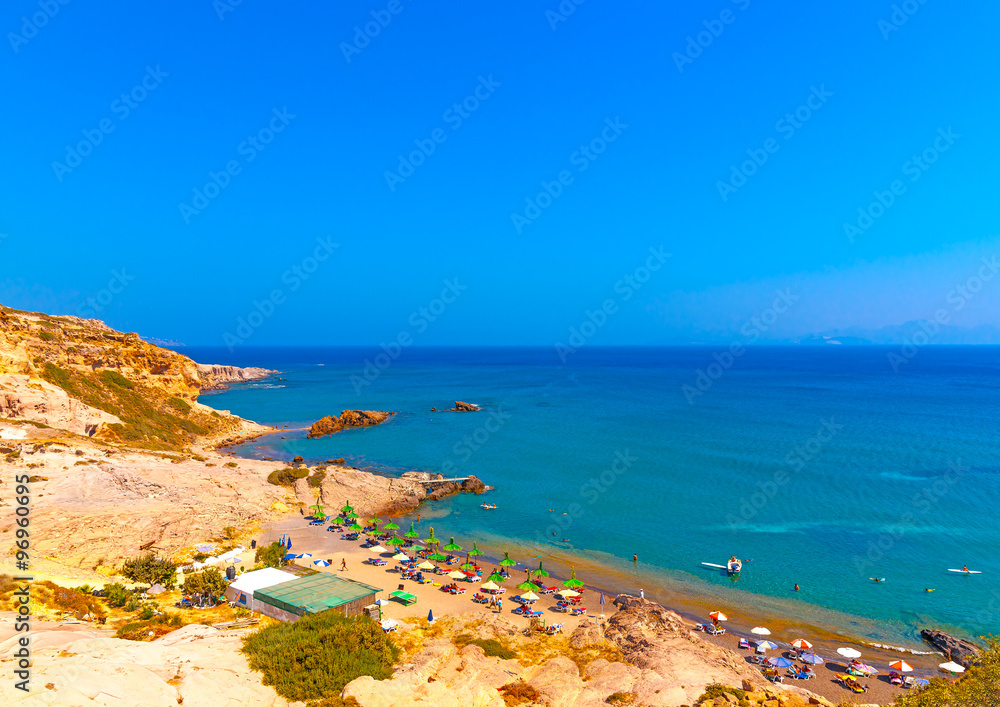 the famous Camel beach at Kefalos area in Kos island in Greece
