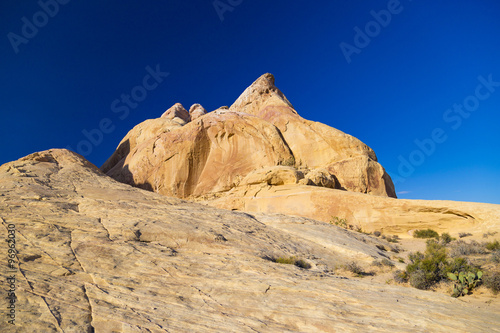 White Domes against deep blue sky in Valley of Fire State Park, Nevada, USA