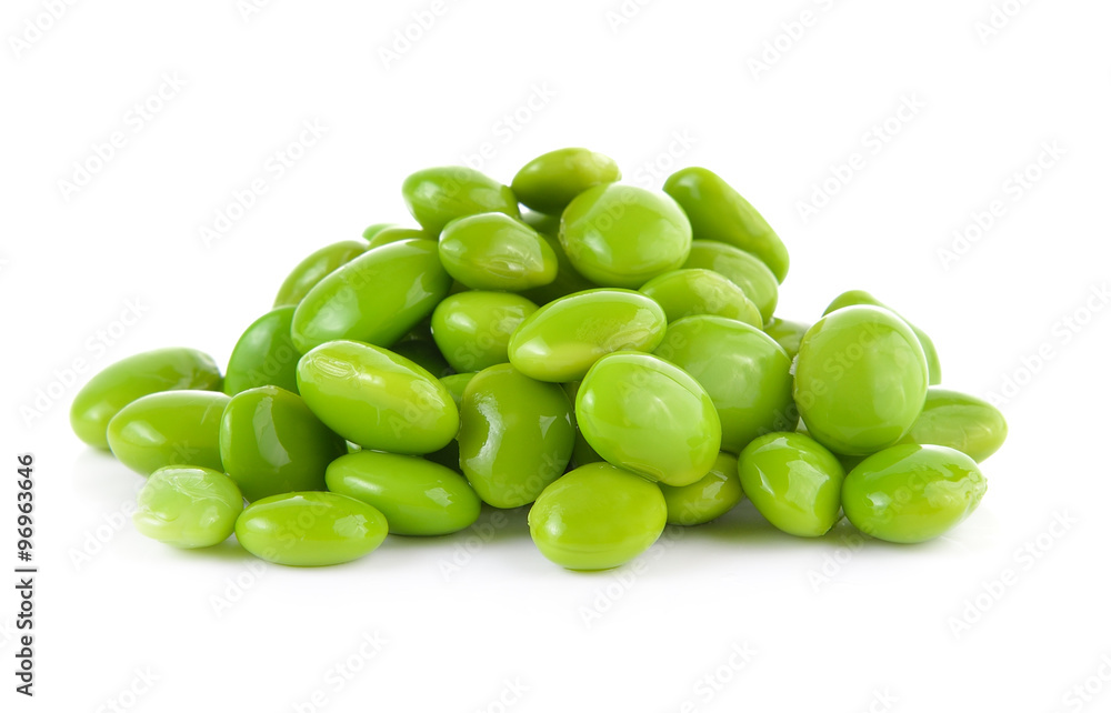 soy beans on white background soy beans on white background