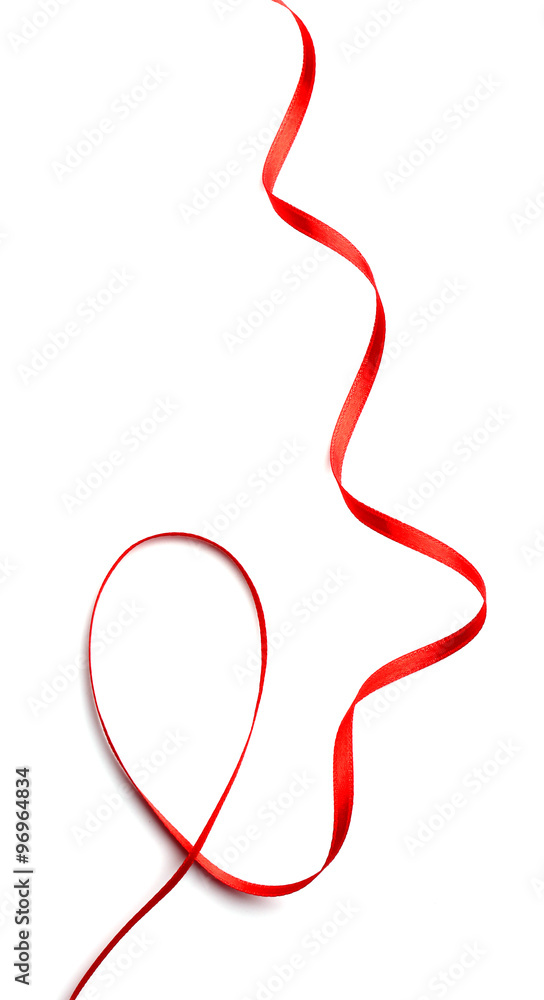 Red ribbon isolated on white Red ribbon isolated on white