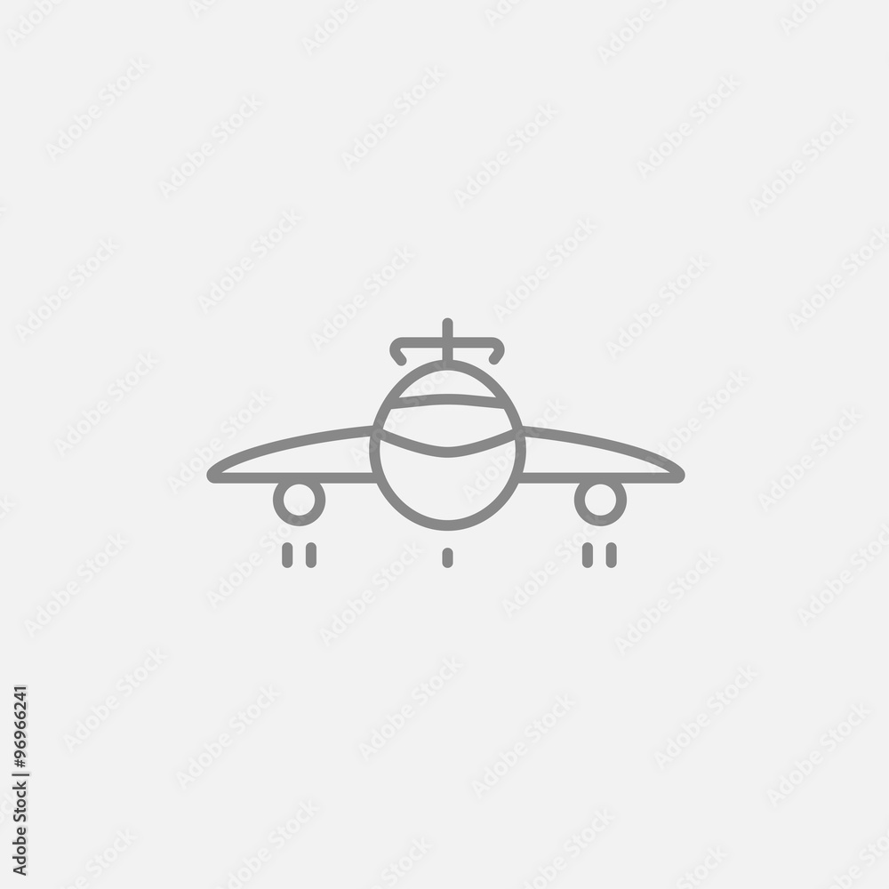 Airplane line icon. Airplane line icon.
