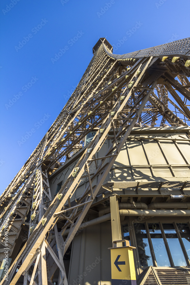 View of the Eiffel Tower from below