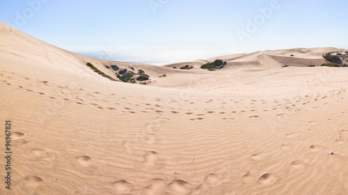 Footprints in dunes