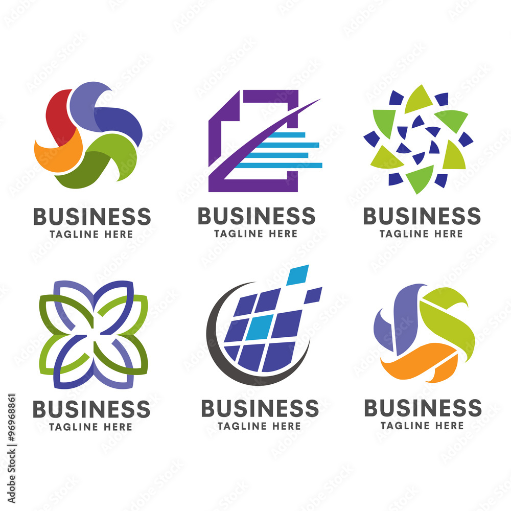 Elegant company logo vector mix Elegant company logo vector mix
