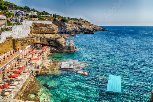 bathing facilities on the Salento coast photo