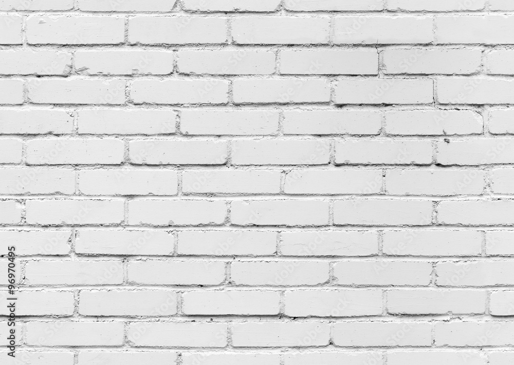 Obraz premium Biały ściana z cegieł, bezszwowa tło tekstura