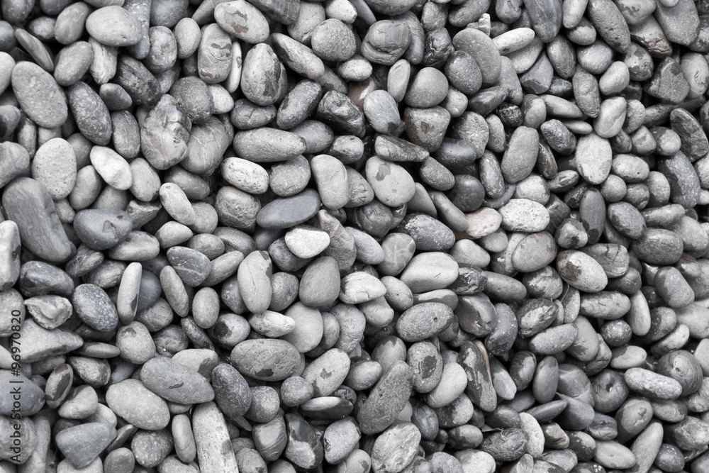 The Horizontal Texture of Black Pebbles Background The Horizontal Texture of Black Pebbles Background