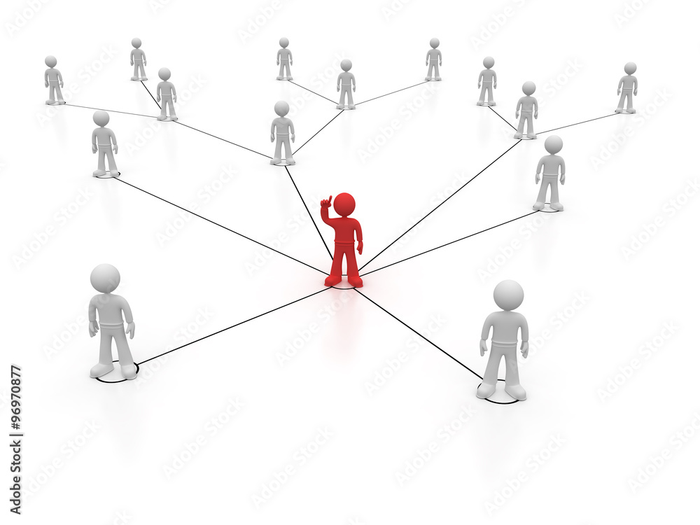 Social network one red charecter with arm up Social network one red charecter with arm up