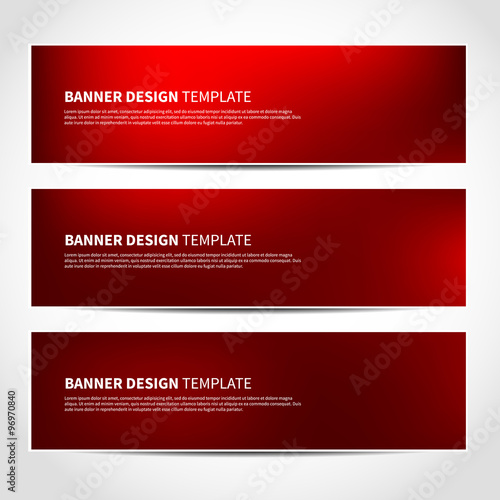 Set of trendy Christmas red banners