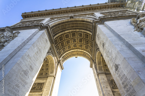 Photography The Arc de Triomphe from below in Paris