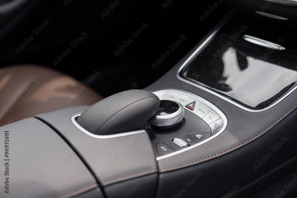 Luxury car dark control panel 