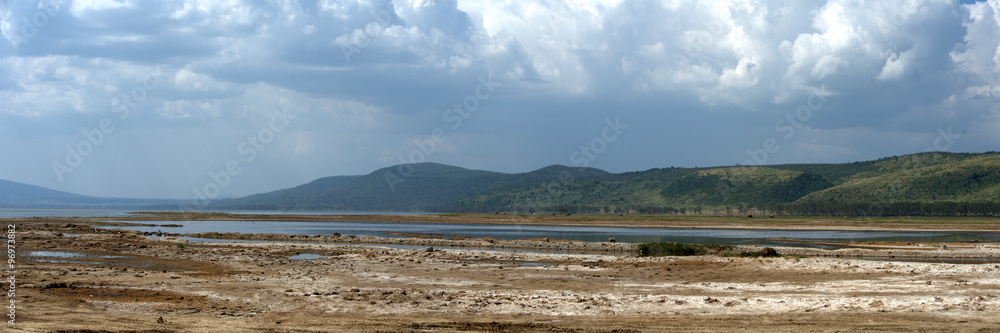 Savannah panorama in the National park of Kenya Savannah panorama in the National park of Kenya