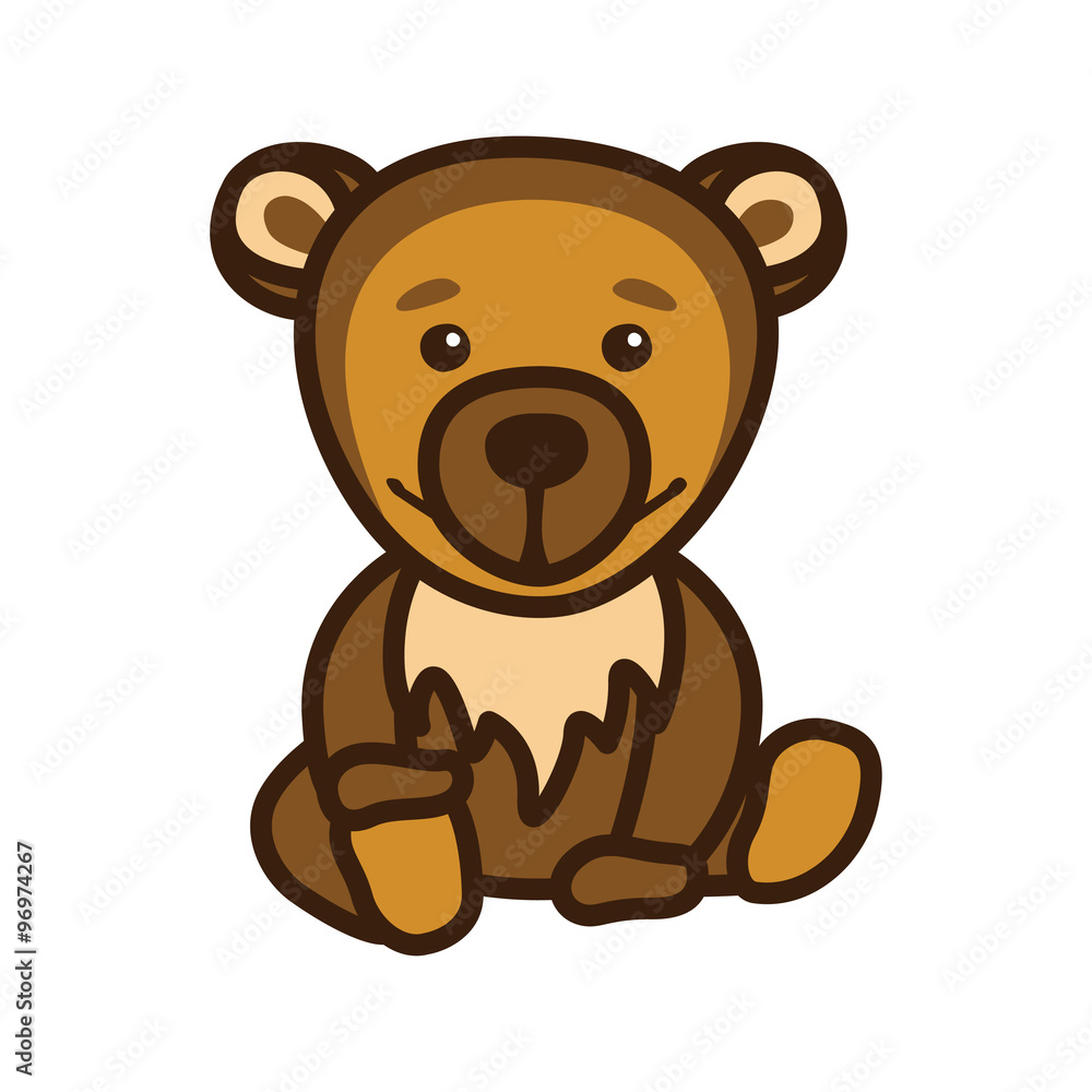 Illustration an image with a bear Illustration an image with a bear