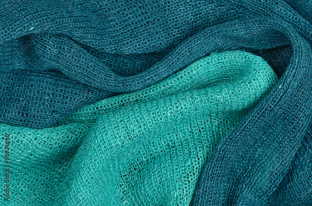Fototapeta premium close up blue scarf background