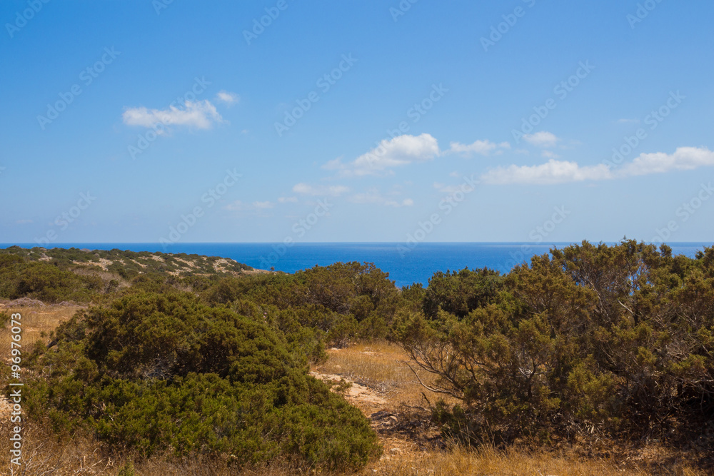 Mediterranean landscape on a Cape Greco
