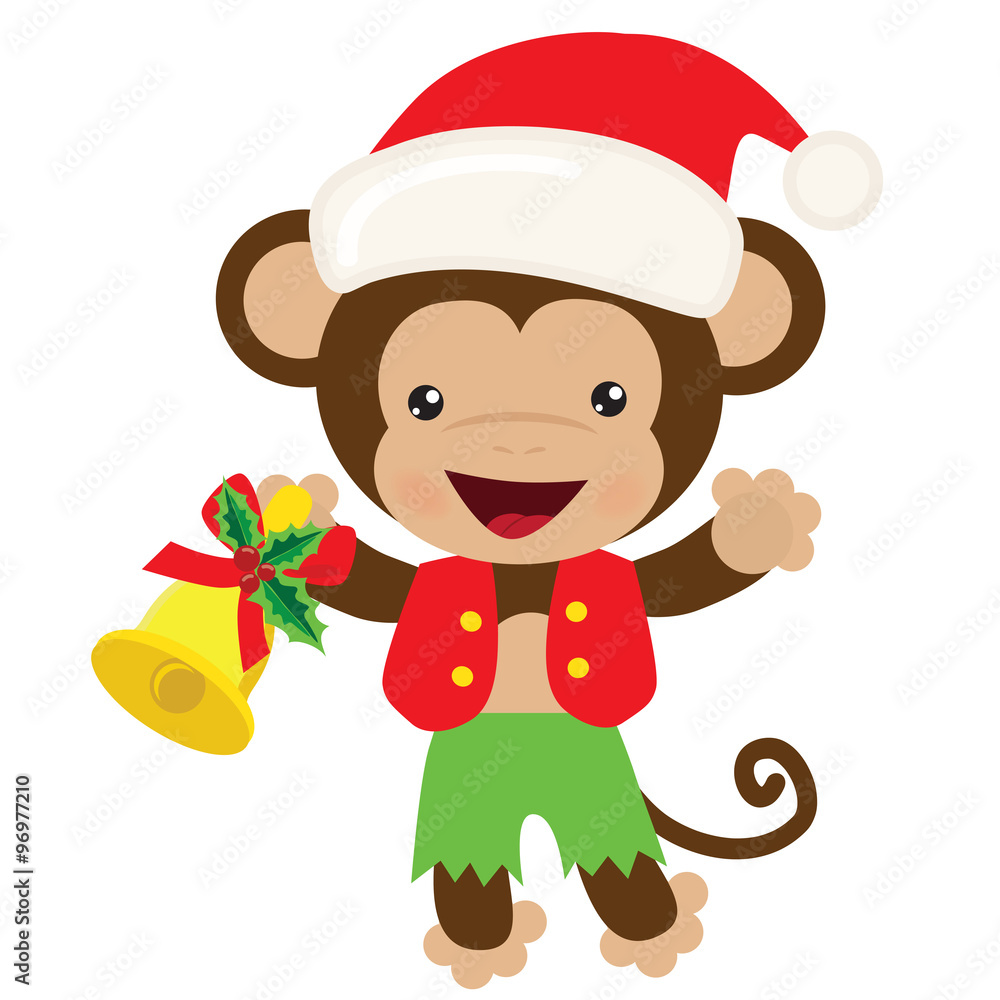 Christmas monkey vector illustration
Christmas monkey vector illustration