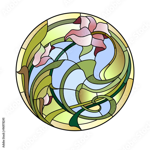 Stained-glass ceiling light