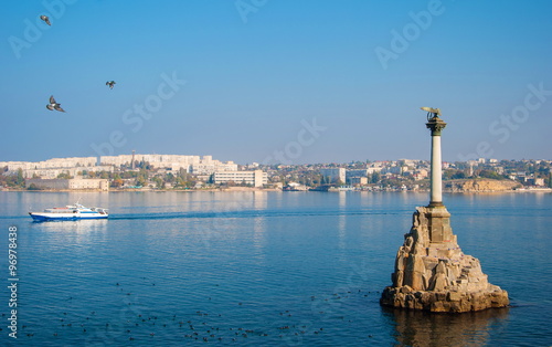 The monument to the lost ships in Sevastopol