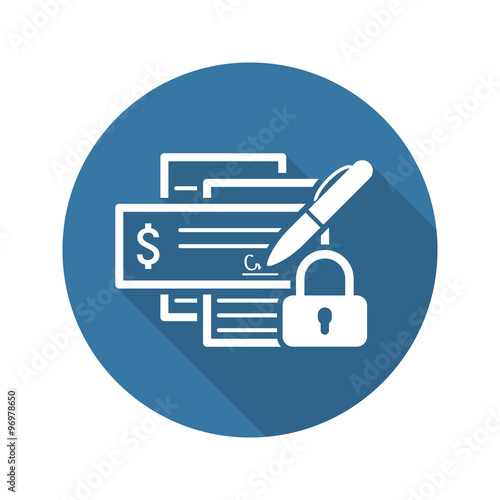 Banking Security Icon. Flat Design.