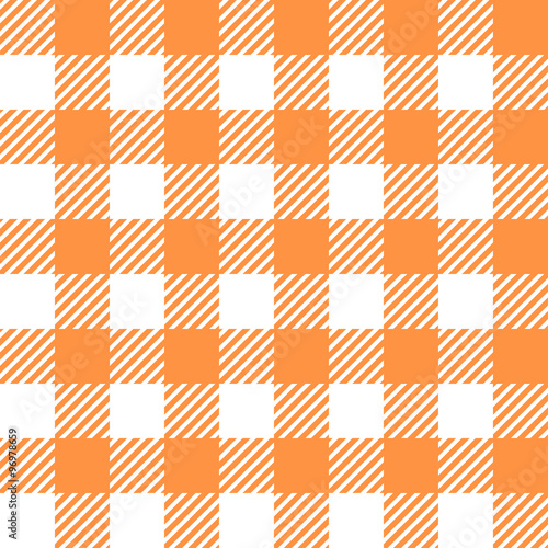 Tablecloth in orange with Checkered design