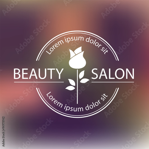 Vector logo template, label or badge for beauty salon ,cosmetic center.