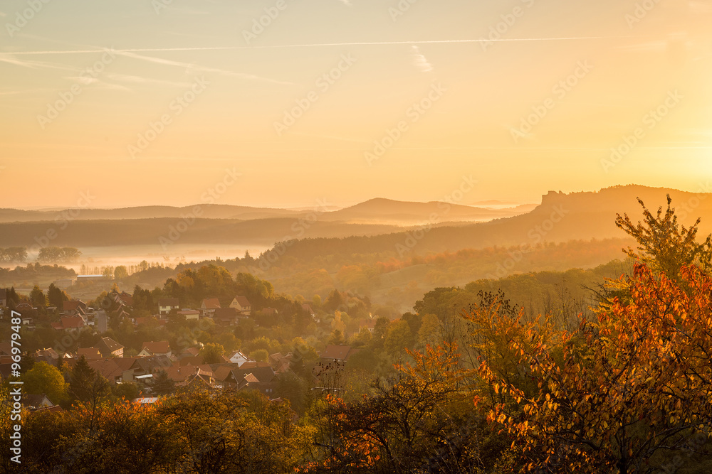 Burg Regenstein zum Sonnenaufgang
