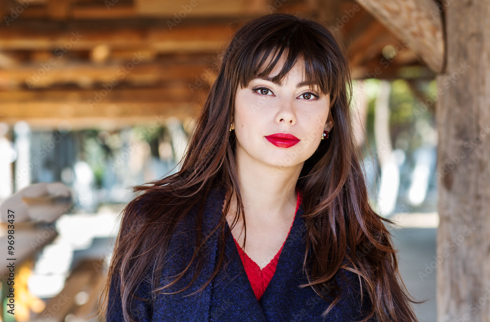 Naklejka premium portrait of a beautiful young woman