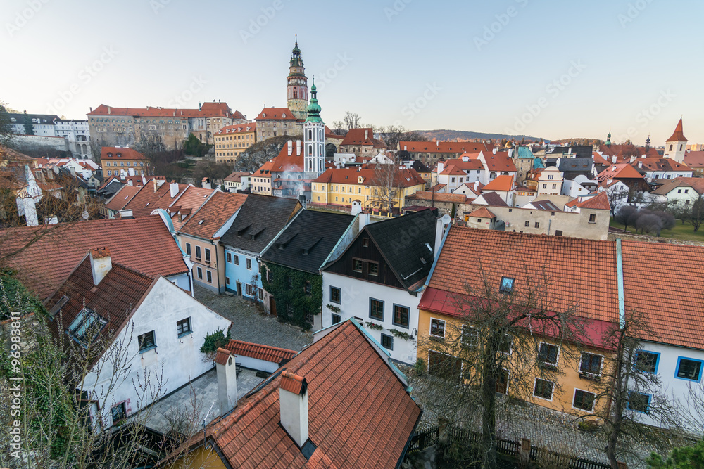 Obraz premium Panoramic view of Cesky Krumlov, Czech Republic