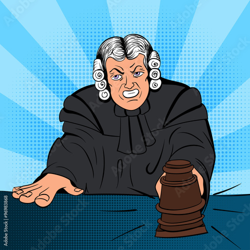 Angry judge comics character