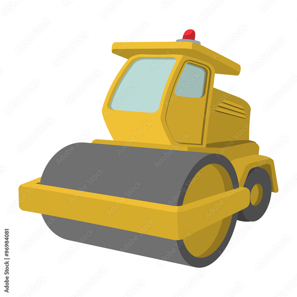Naklejka premium Yellow paver cartoon illustration