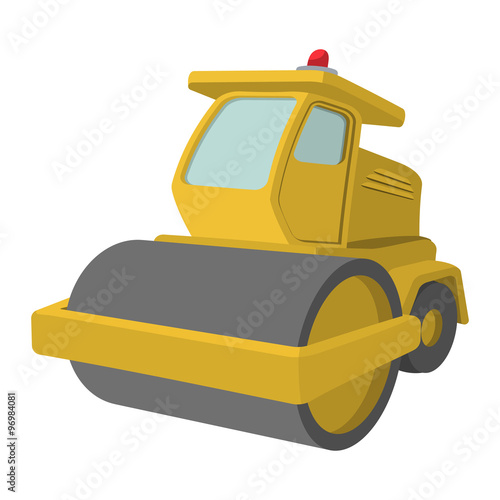 Yellow paver cartoon illustration