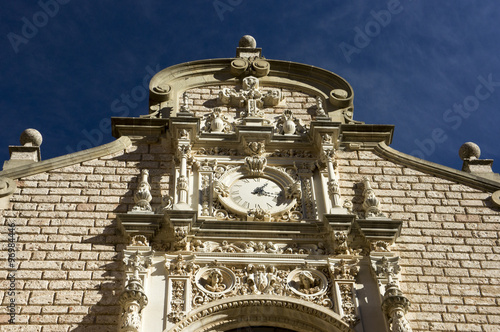 The facade of the Abbey of Montserrat