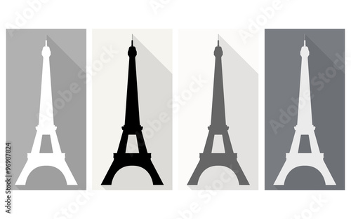 Eiffel Tower. Flat icon