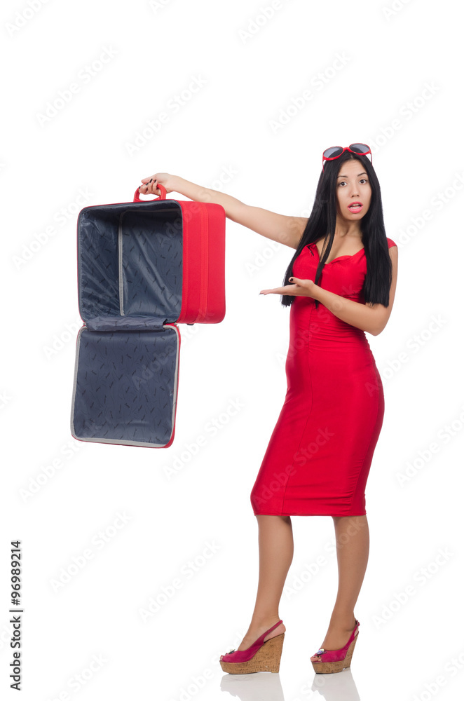 Woman with suitcase broken into Woman with suitcase broken into