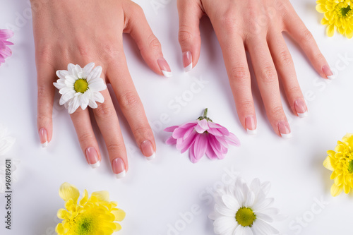 Gentle spring manicure.