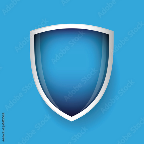 Vector shield blue