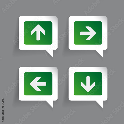 Free Download Left Right Up Down arrows labels - GFXLoad