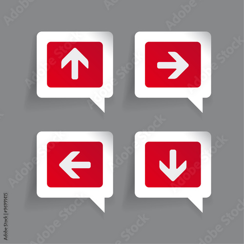 Free Download Left Right Up Down arrows labels - GFXLoad