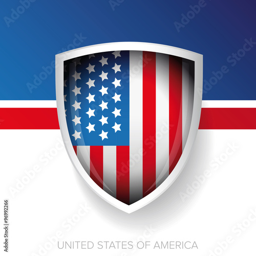 USA flag shield vector